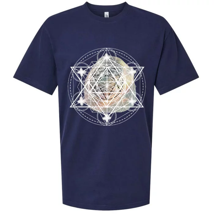 Metatron Cube Sacred Geometry Spiritual Yoga Sueded Cloud Jersey T-Shirt