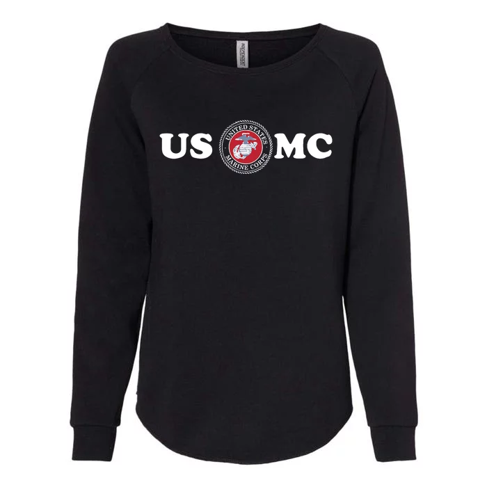 Marine Corps Seal Eagle Globe Anchor Womens California Wash Sweatshirt