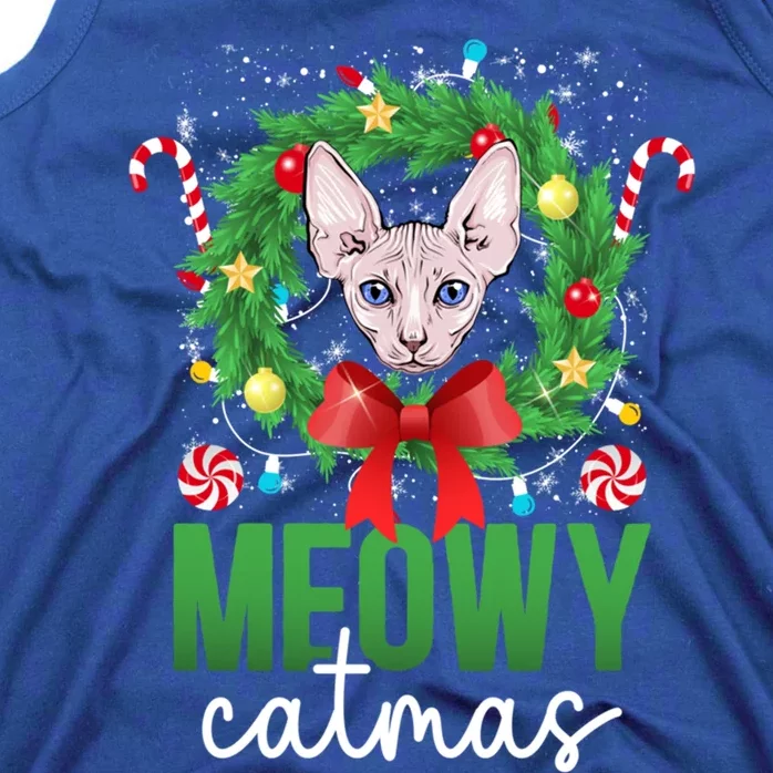 Meowy Catmas Sphynx Cat Christmas Sphynx Cat Xmas Party Meaningful Gift Tank Top