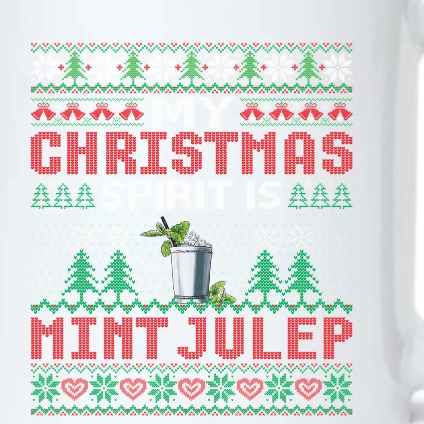 My Christmas Spirit Is Mint Julep Funny Cocktail Christmas Gift Black Color Changing Mug