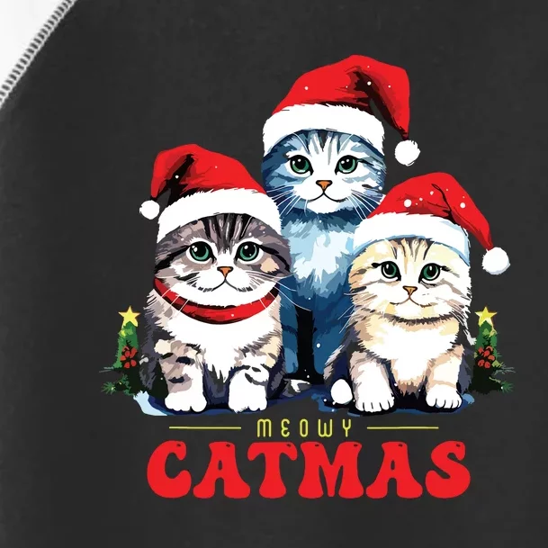 Meowy Catmas Sweater Christmad Meowy Christmas Cat Christmas Toddler Fine Jersey T-Shirt