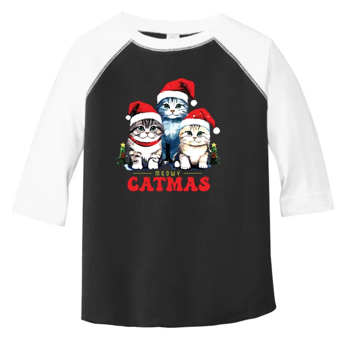 Meowy Catmas Sweater Christmad Meowy Christmas Cat Christmas Toddler Fine Jersey T-Shirt