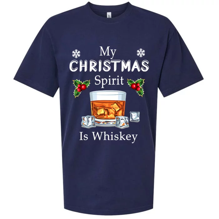 My Christmas Spirit Is Whiskey Ing Merry Xmas Gift Sueded Cloud Jersey T-Shirt