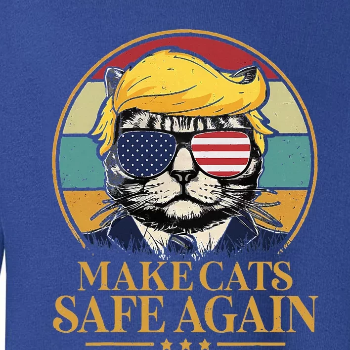 Make Cats Safe Again Trump 2024 Save Our Pets Toddler Sweatshirt