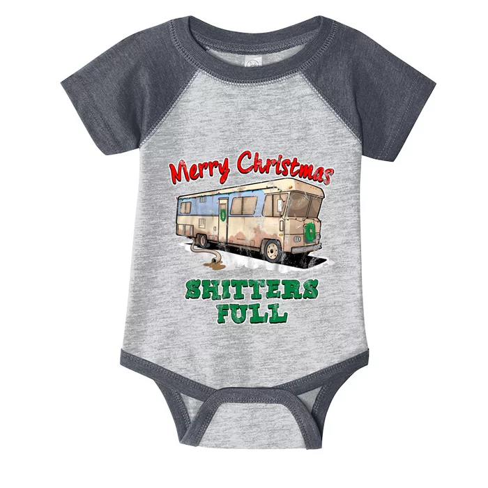 Christmas Vacation, Merry Christmas Shitters Full, Christmas Ugly Infant Baby Jersey Bodysuit