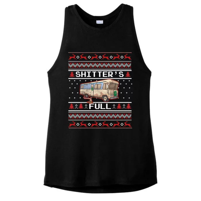 Christmas Vacation, Merry Christmas Shitters Full, Christmas Ugly Ladies Tri-Blend Wicking Tank