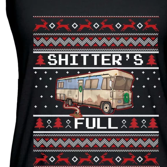 Christmas Vacation, Merry Christmas Shitters Full, Christmas Ugly Ladies Essential Flowy Tank