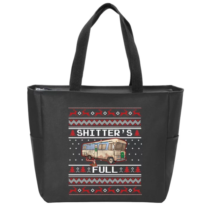 Christmas Vacation, Merry Christmas Shitters Full, Christmas Ugly Zip Tote Bag