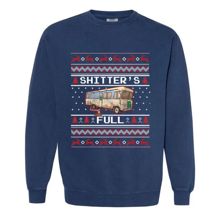 Christmas Vacation, Merry Christmas Shitters Full, Christmas Ugly Garment-Dyed Sweatshirt