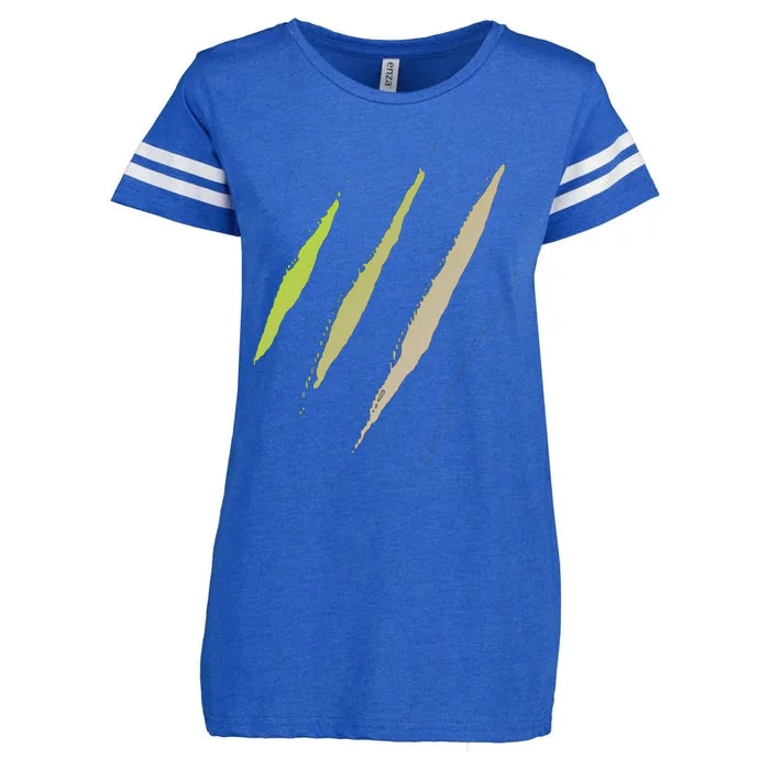 Monster Claw Scratch Enza Ladies Jersey Football T-Shirt