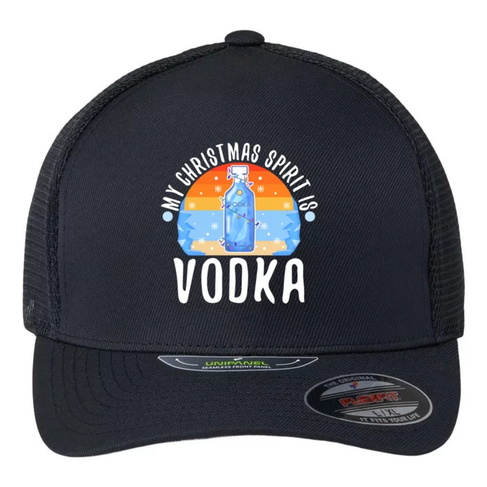 My Christmas Spirit Is Vodka Gift Flexfit Unipanel Trucker Cap