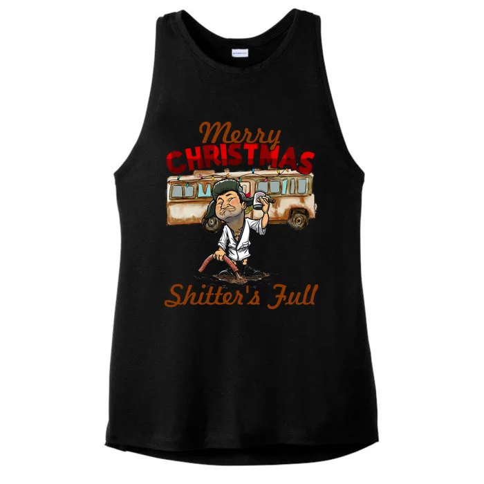 Christmas Vacation, Merry Christmas Shitters Full, Christmas Ugly Ladies Tri-Blend Wicking Tank