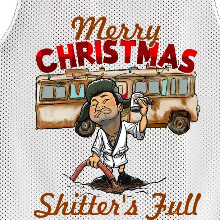 Christmas Vacation, Merry Christmas Shitters Full, Christmas Ugly Mesh Reversible Basketball Jersey Tank