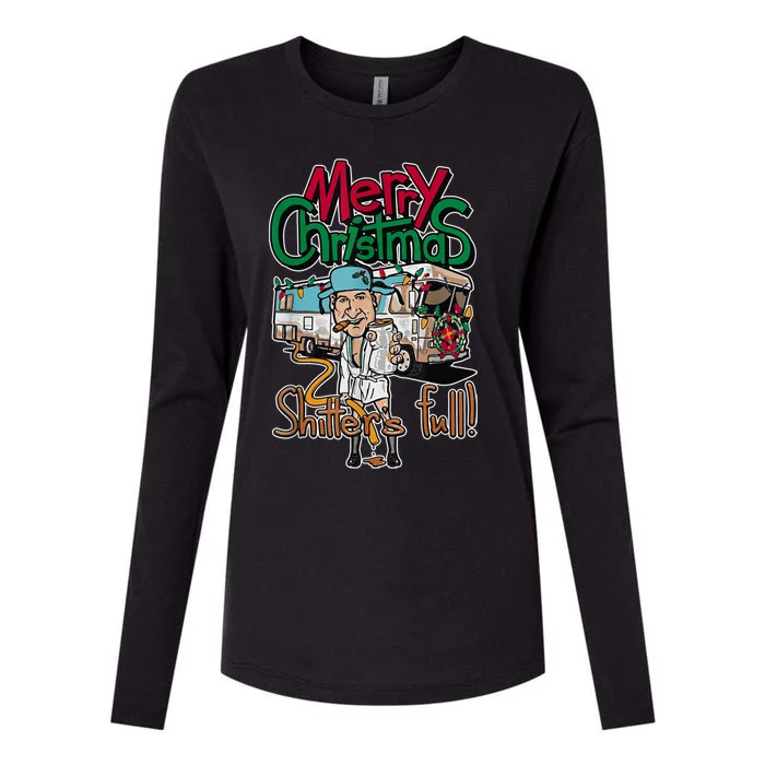 Christmas Vacation, Merry Christmas Shitters Full, Christmas Ugly Womens Cotton Relaxed Long Sleeve T-Shirt