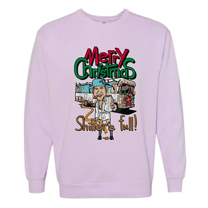 Christmas Vacation, Merry Christmas Shitters Full, Christmas Ugly Garment-Dyed Sweatshirt