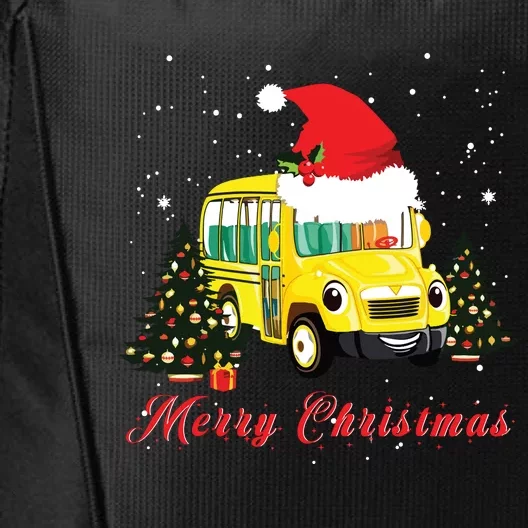 Merry Christmas School Bus Driver Xmas Pajamas Gifto City Backpack