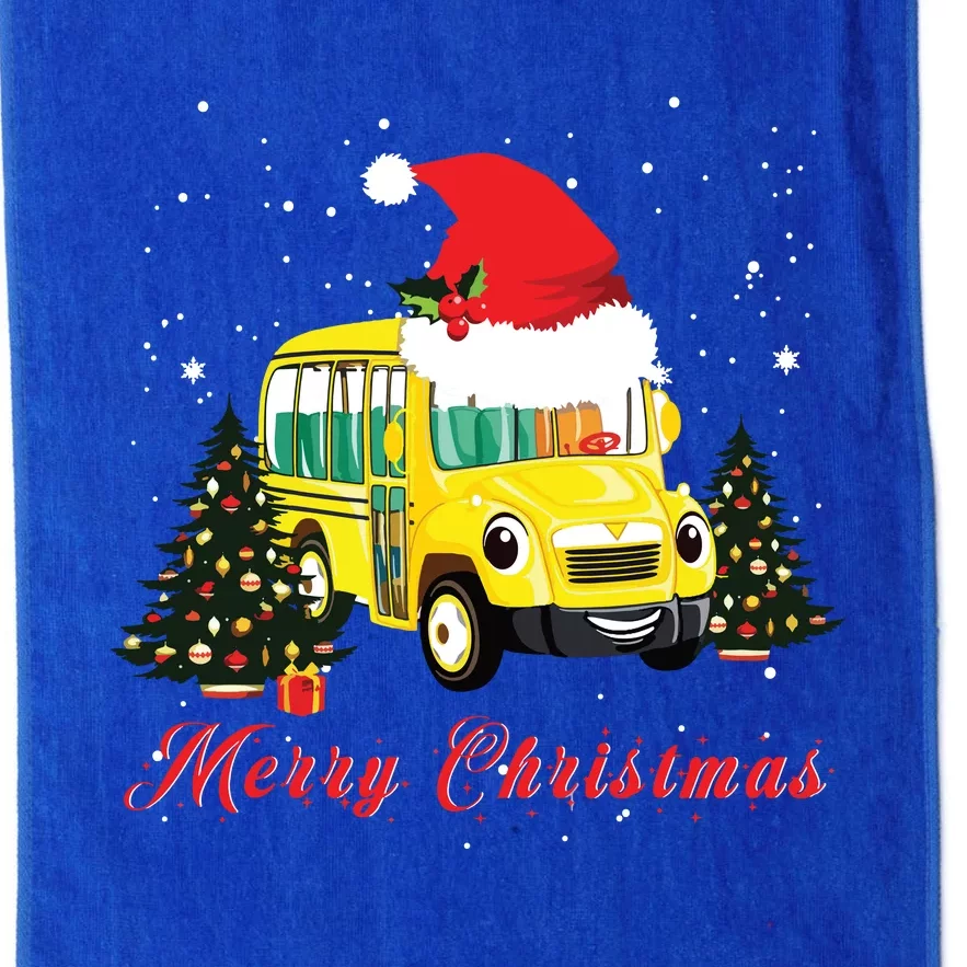 Merry Christmas School Bus Driver Xmas Pajamas Gifto Platinum Collection Golf Towel