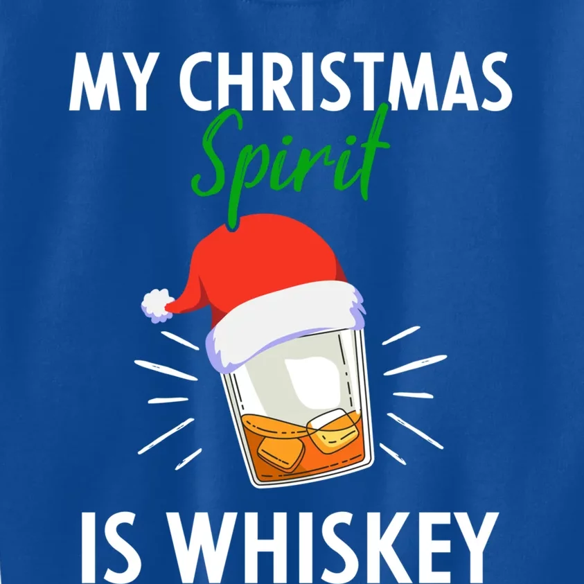 My Christmas Spirit Is Whiskey Funny Er Xmas Gift Kids Sweatshirt