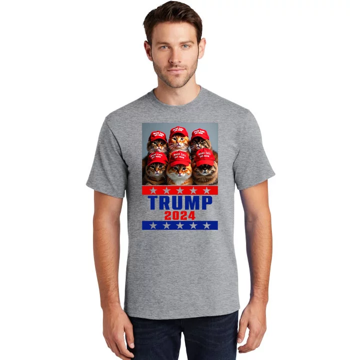 Make Cats Save Again Trump Usa President Election 2024 Tall T-Shirt