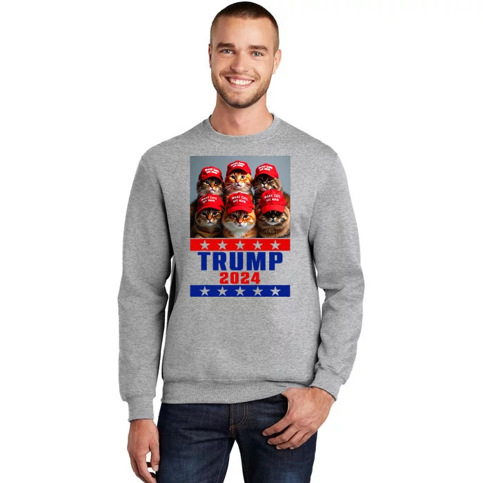 Make Cats Save Again Trump Usa President Election 2024 Tall Sweatshirt