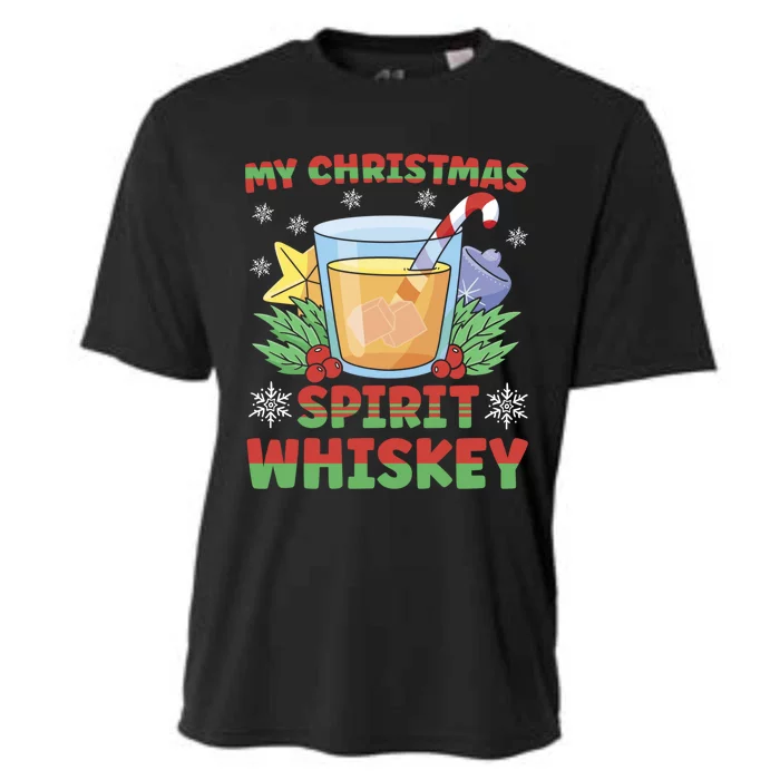 My Christmas Spirit Is Whiskey Gift Cooling Performance Crew T-Shirt