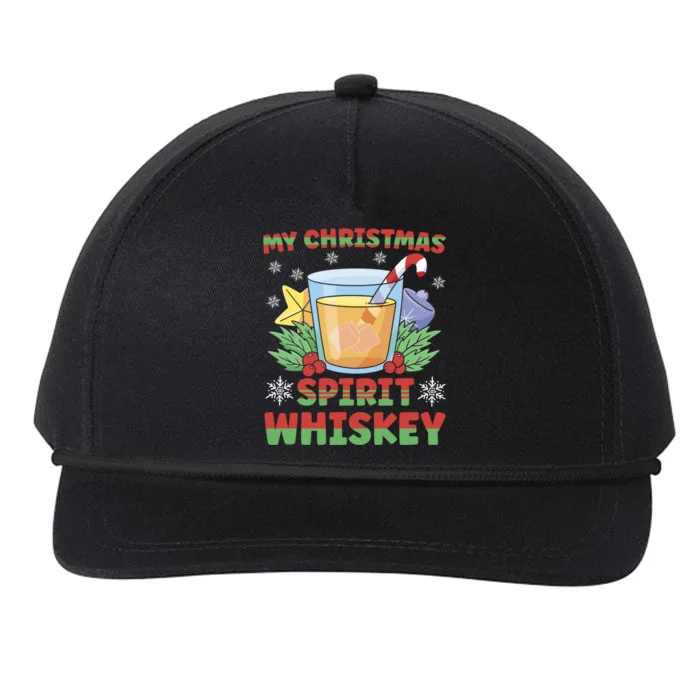 My Christmas Spirit Is Whiskey Gift Snapback Five-Panel Rope Hat