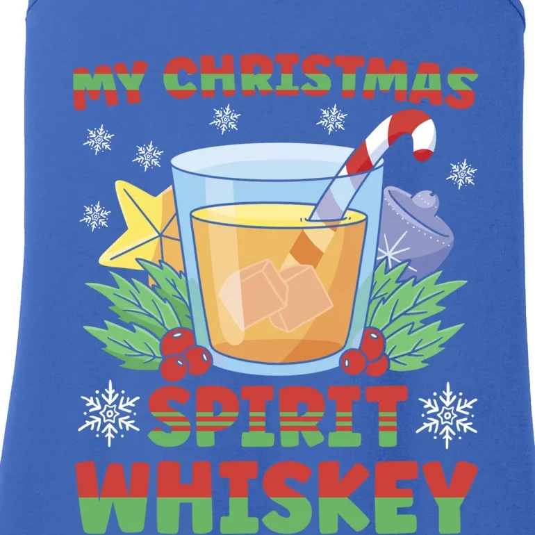 My Christmas Spirit Is Whiskey Gift Ladies Essential Tank