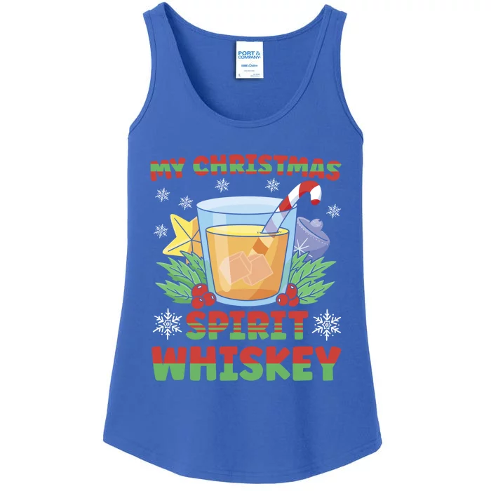 My Christmas Spirit Is Whiskey Gift Ladies Essential Tank