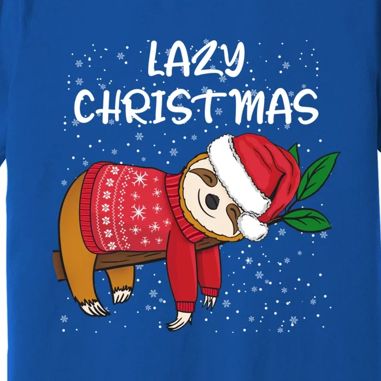 Merry Christmas Santa Sloth Merry Slothmas Lazy Christmas Gift Premium T-Shirt