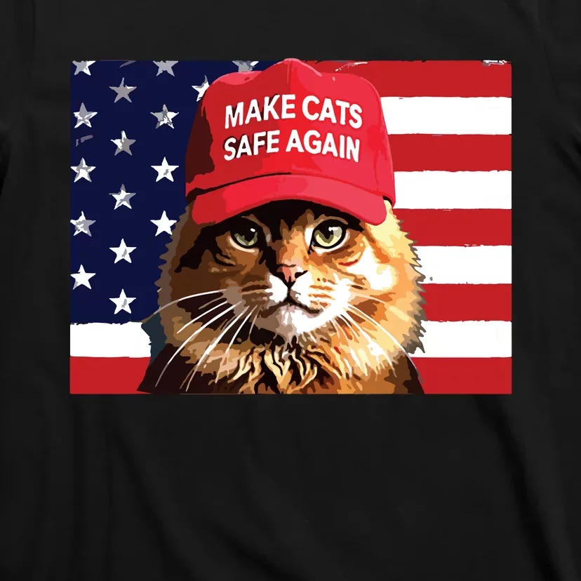 Make Cats Safe Again Red Hat 2024 Debate Funny T-Shirt