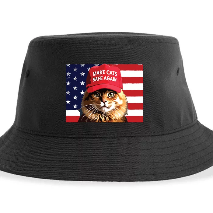 Make Cats Safe Again Red Hat 2024 Debate Funny Sustainable Bucket Hat