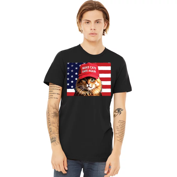 Make Cats Safe Again Red Hat 2024 Debate Funny Premium T-Shirt