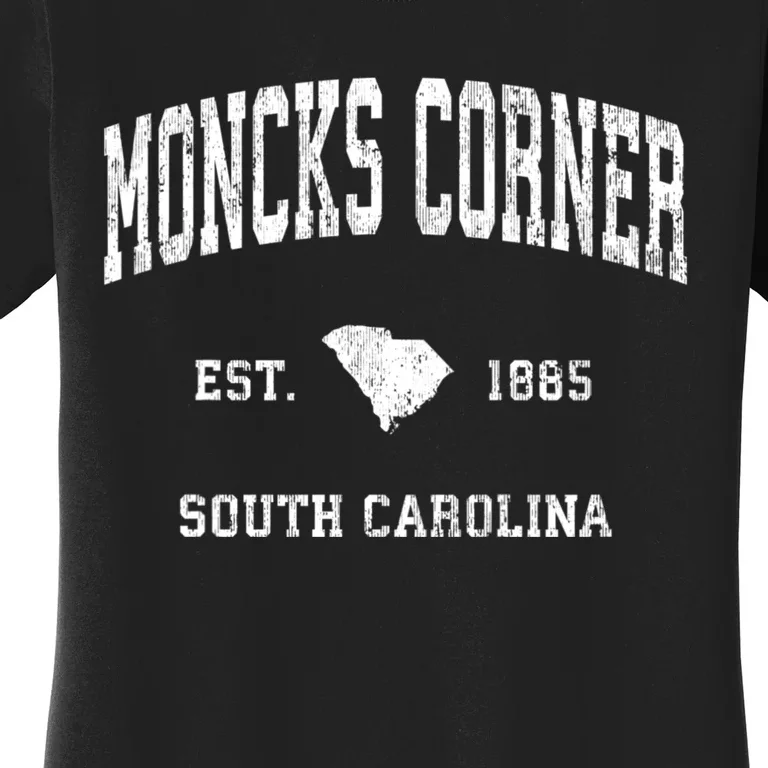 Moncks Corner South Carolina Sc Vintage Athletic Black Sport Women's T-Shirt