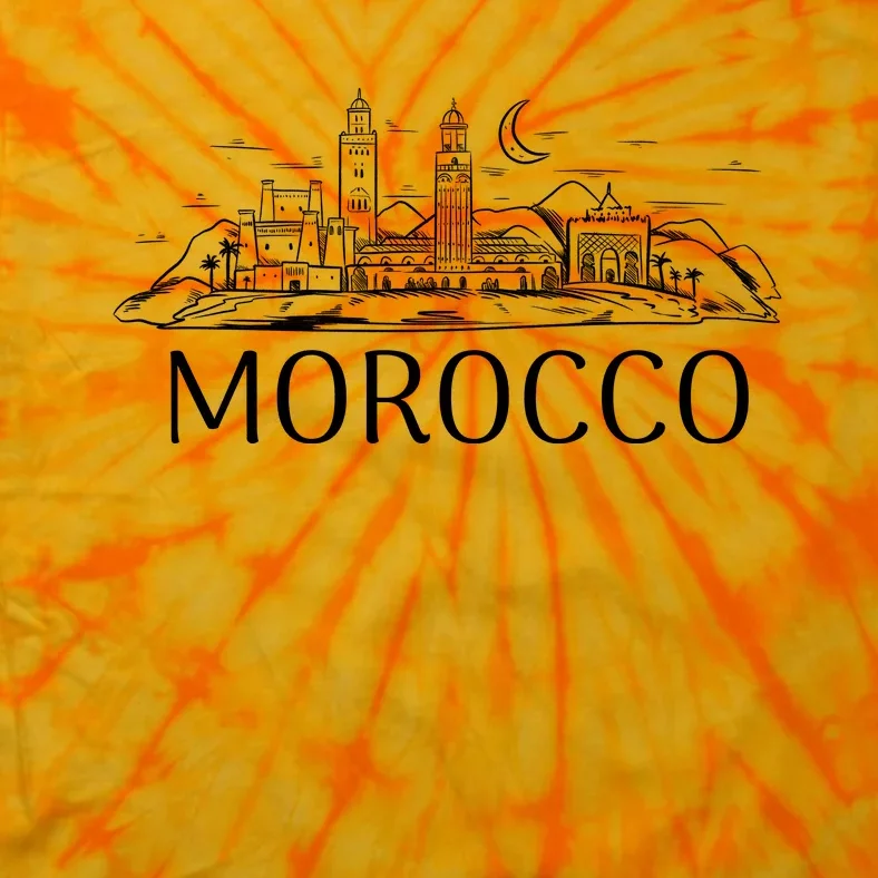 Morocco City Skyline Tie-Dye T-Shirt