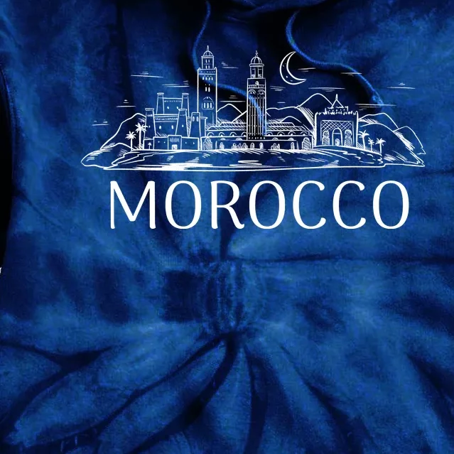 Morocco City Skyline Tie Dye Hoodie