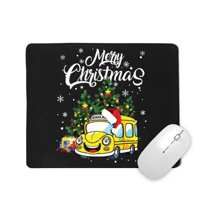 Merry Christmas School Bus Driver Xmas Pajamas Mousepad