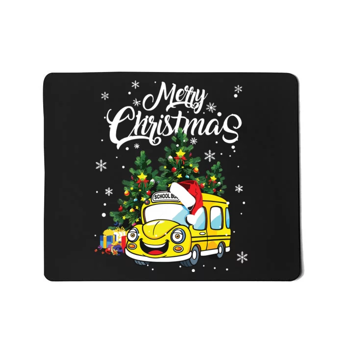 Merry Christmas School Bus Driver Xmas Pajamas Mousepad