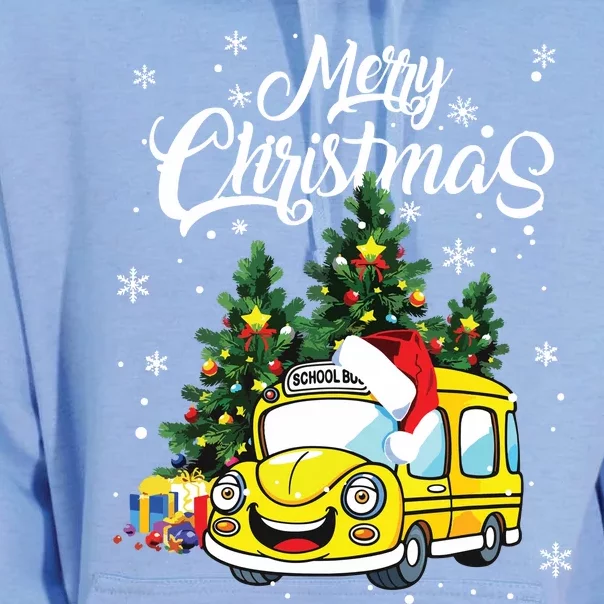 Merry Christmas School Bus Driver Xmas Pajamas Unisex Surf Hoodie