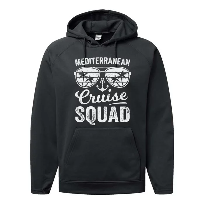 Mediterranean Cruise Squad 2024 Vacation Matching Family Performance Fleece Hoodie