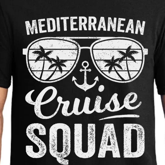 Mediterranean Cruise Squad 2024 Vacation Matching Family Pajama Set