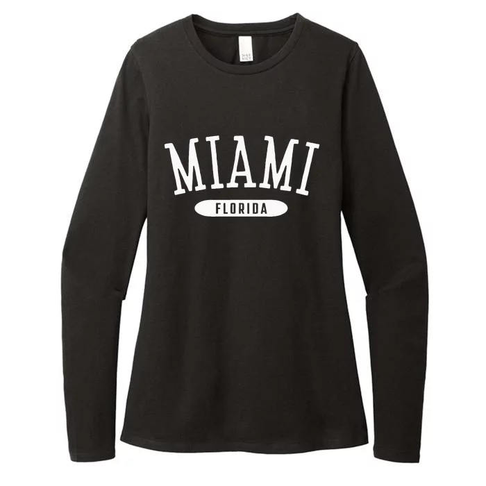 Miami Classic Style Miami Florida FL Womens CVC Long Sleeve Shirt