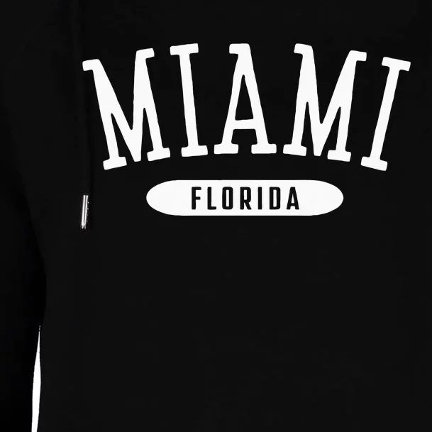 Miami Classic Style Miami Florida FL Womens Funnel Neck Pullover Hood