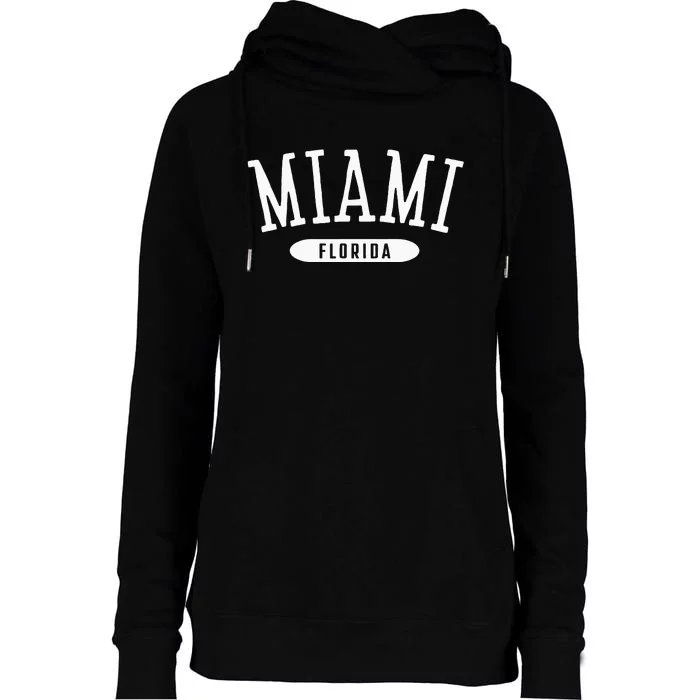 Miami Classic Style Miami Florida FL Womens Funnel Neck Pullover Hood