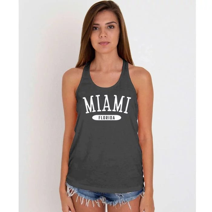 Miami Classic Style Miami Florida FL Women's Knotted Racerback Tank