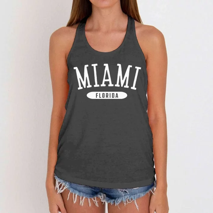 Miami Classic Style Miami Florida FL Women's Knotted Racerback Tank