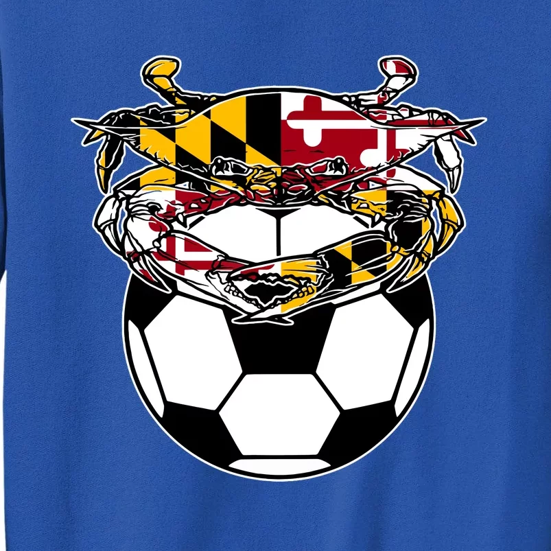 Maryland Crab State Pride Flag Gift Soccer Blue Crab Tall Sweatshirt