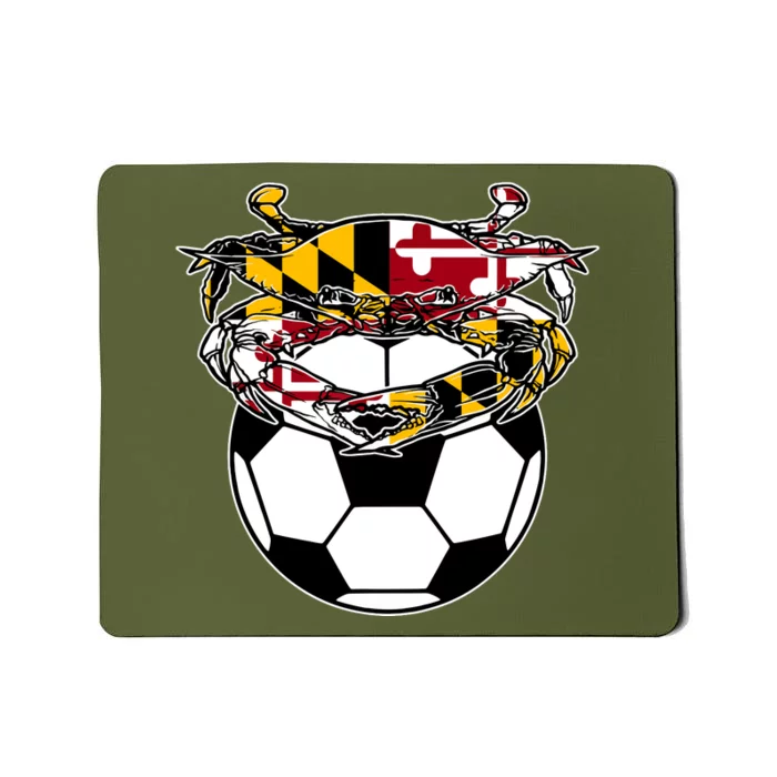 Maryland Crab State Pride Flag Gift Soccer Blue Crab Mousepad