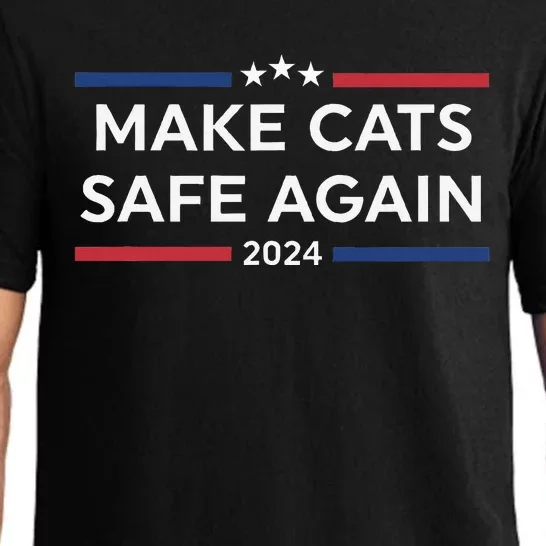 Make Cats Safe Again Funny 2024 Presidential Election Pajama Set