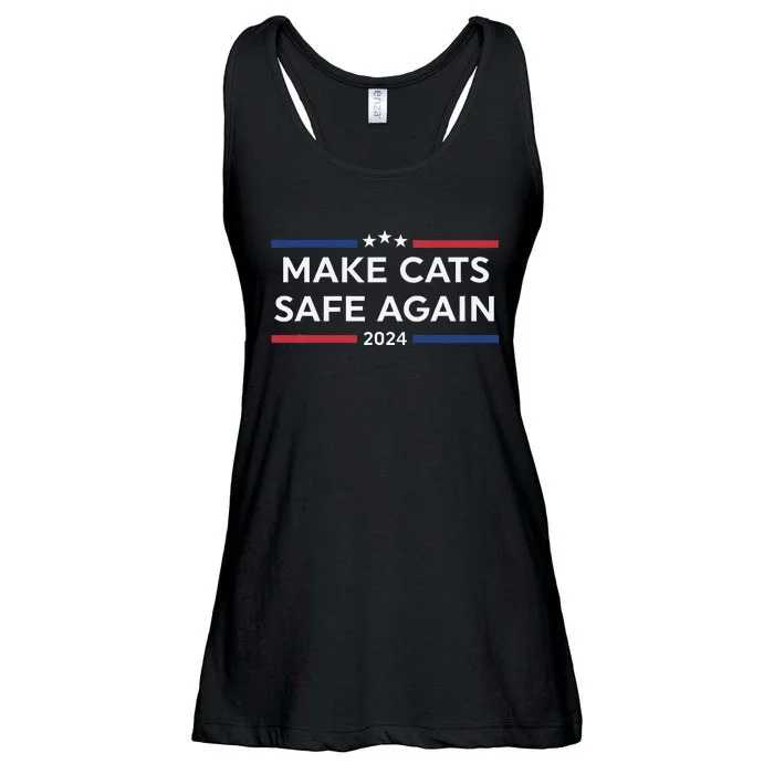 Make Cats Safe Again Funny 2024 Presidential Election Ladies Essential Flowy Tank