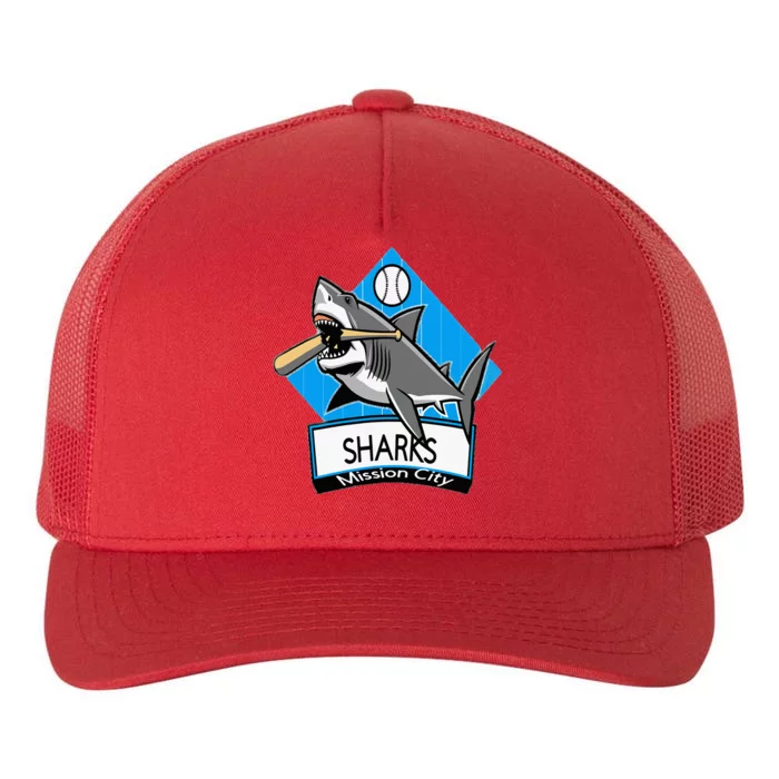 Mission City Sharks Baseball Yupoong Adult 5-Panel Trucker Hat